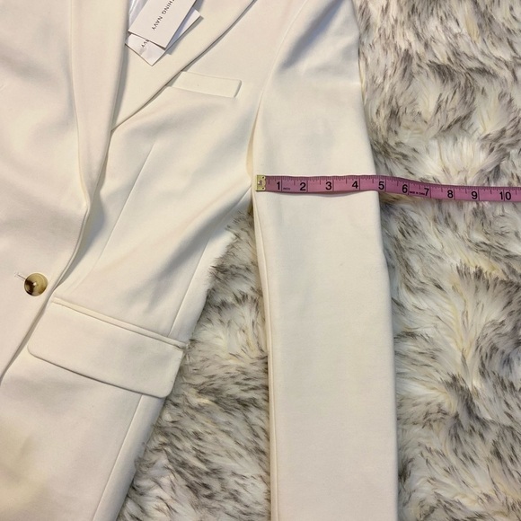 Something Navy Double-breasted Cream Blazer - Picture 6 of 9